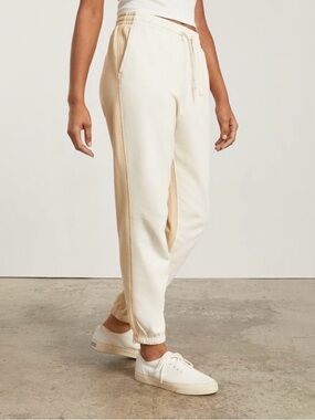 Everlane Colorblocked Off-White Joggers